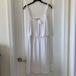 NWT LOFT White Twisted Straps Sundress Size Medium Tall